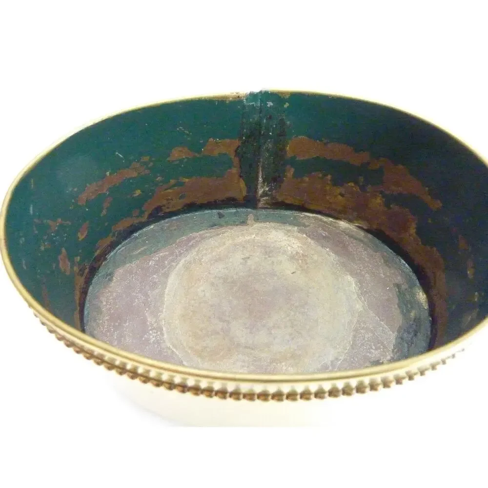 Vintage Spring Decor Retro Flower Brass Planter Regal Hollywood, Plant Pot